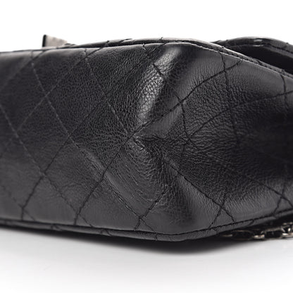 Chanel Calfskin Quilted Spoon Charms Brasserie 2.55 Reissue 225 Flap Black 12 of 13