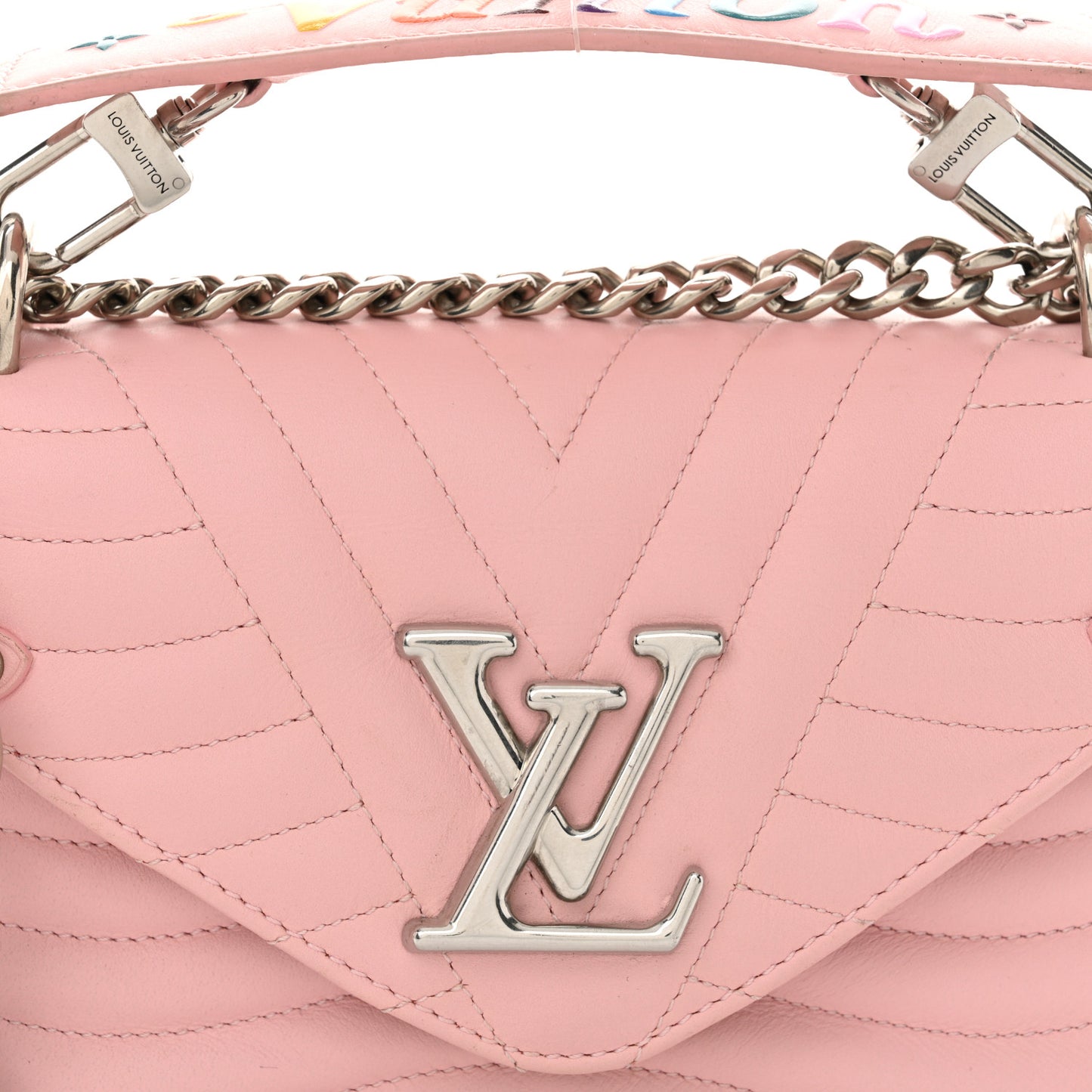 Calfskin New Wave Chain PM Smoothie Pink