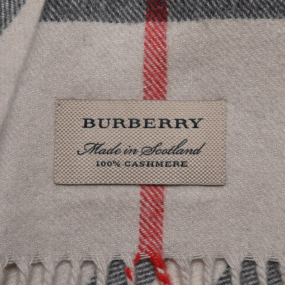 Burberry Cashmere Check Fringe Scarf Stone 6 of 6
