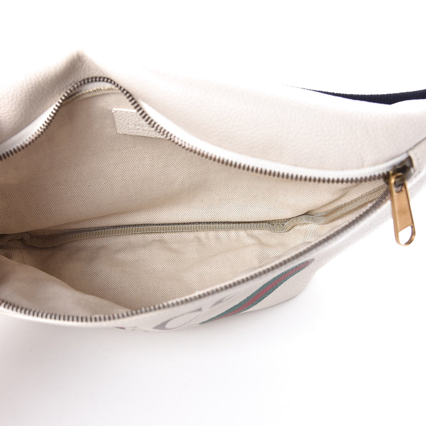 Grained Calfskin Logo Belt Bag White