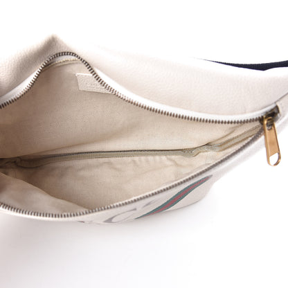 Gucci Grained Calfskin Logo Belt Bag White 7 of 9