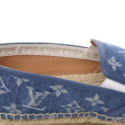 Louis Vuitton Monogram Denim Mens Bidart Espadrilles 5 Blue 8 of 9