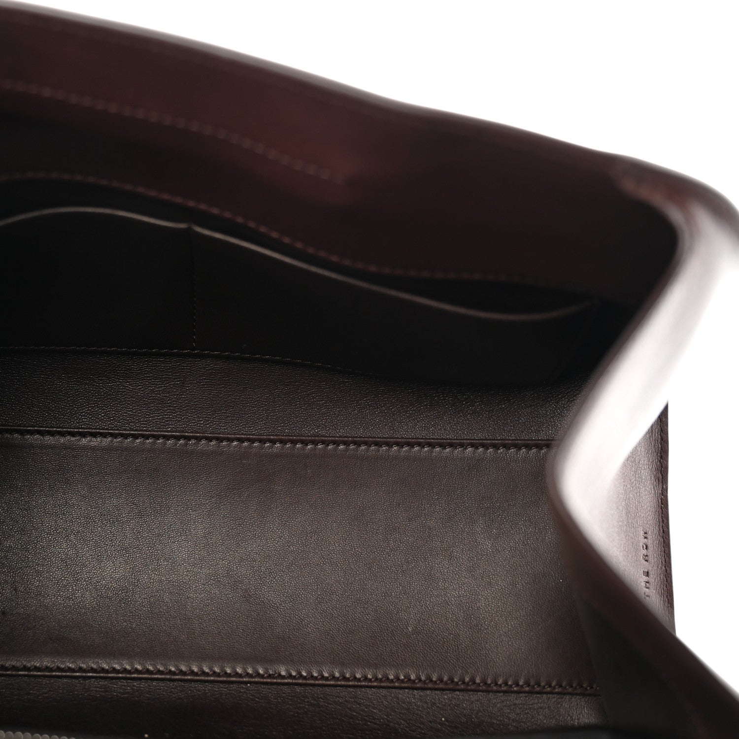 The Row Polished Saddle Calfskin Peggy Clutch Burgundy 5 of 9