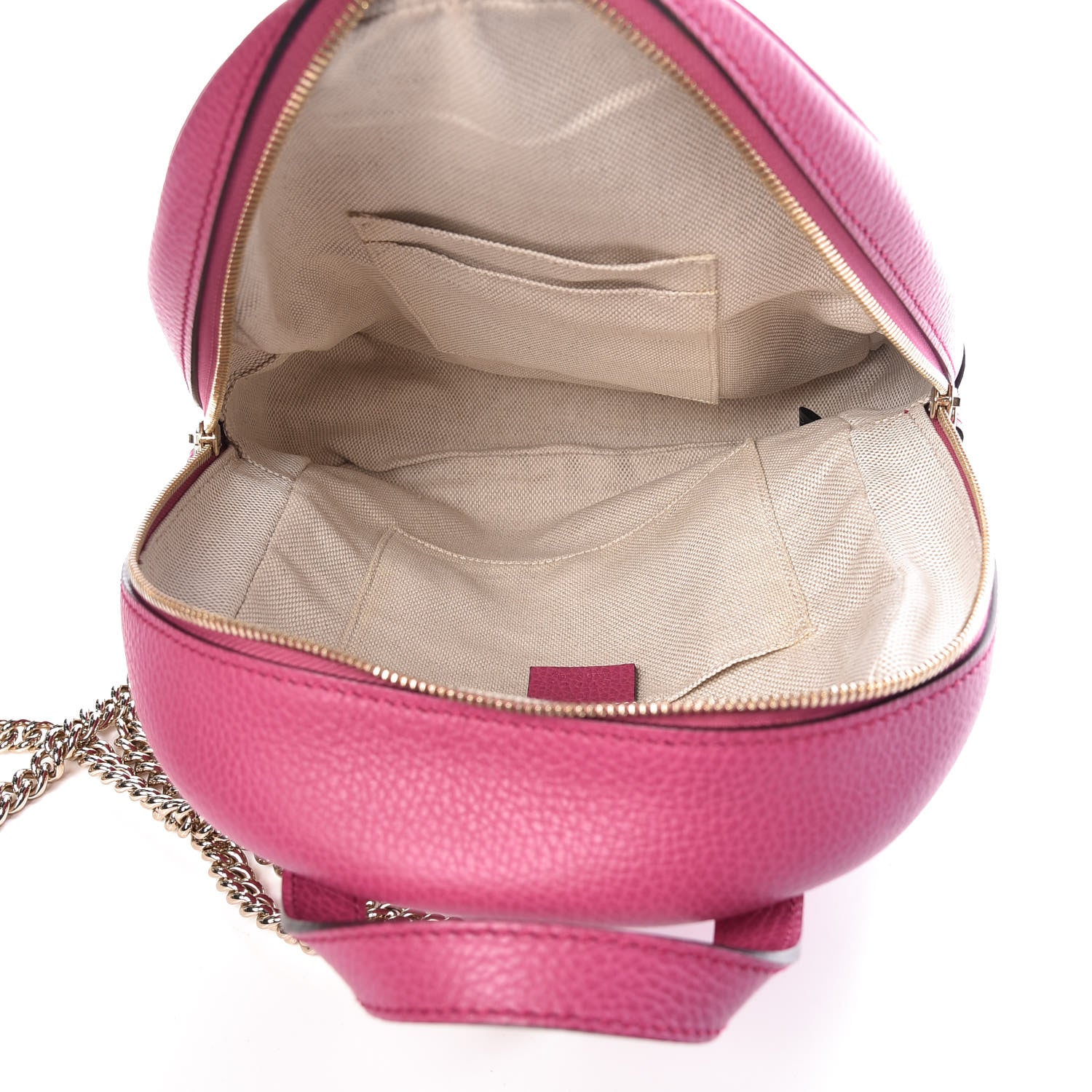 Gucci Pebbled Calfskin Soho Chain Backpack New Rosette 5 of 9