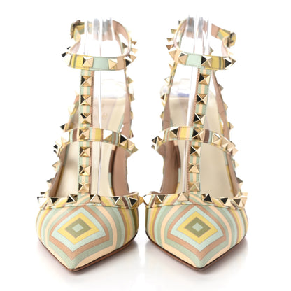 Valentino Garavani Nappa Native Couture 1975 Rockstud Ankle Strap Pumps 36 Multicolor 2 of 8