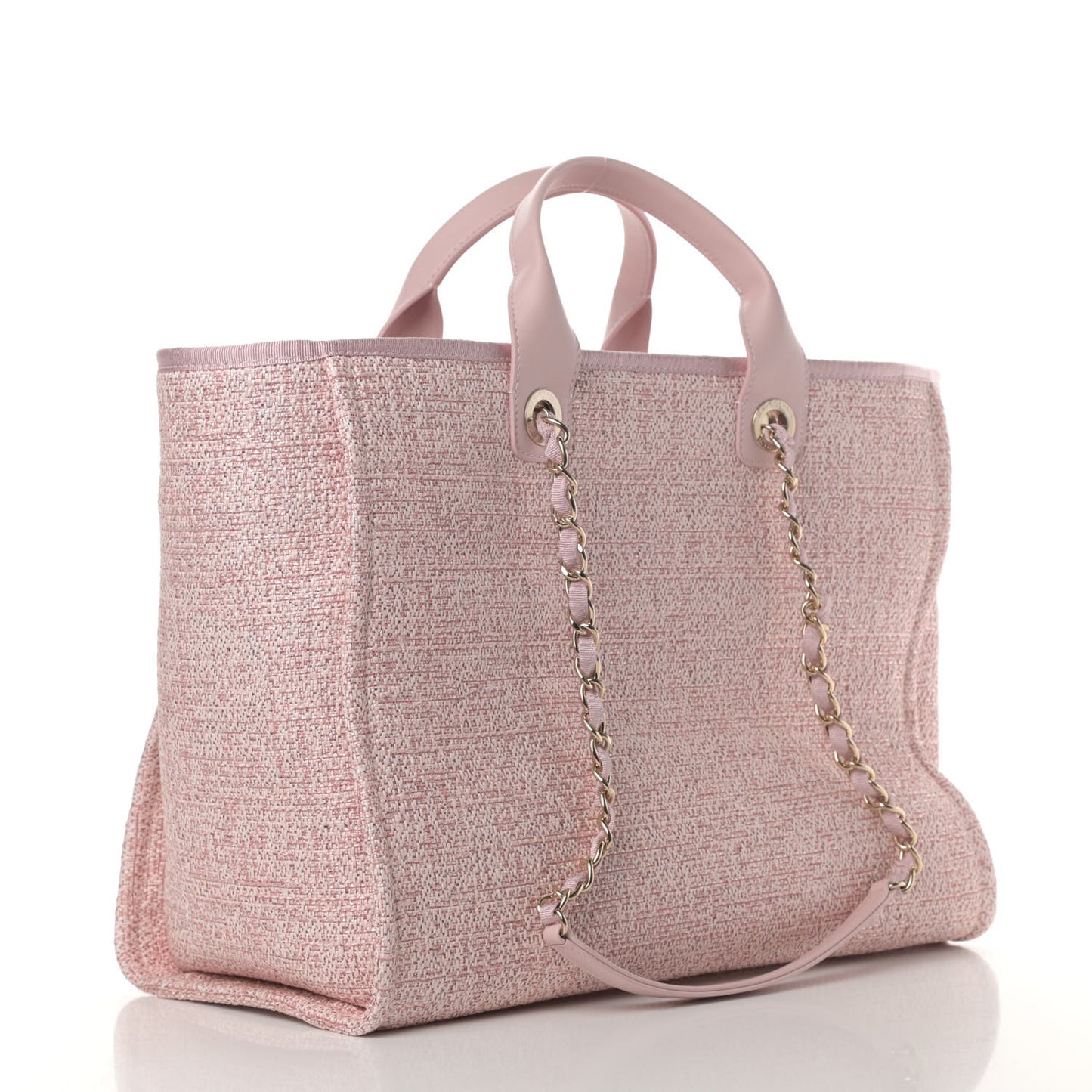 Lurex Boucle Deauville Medium Tote Pink