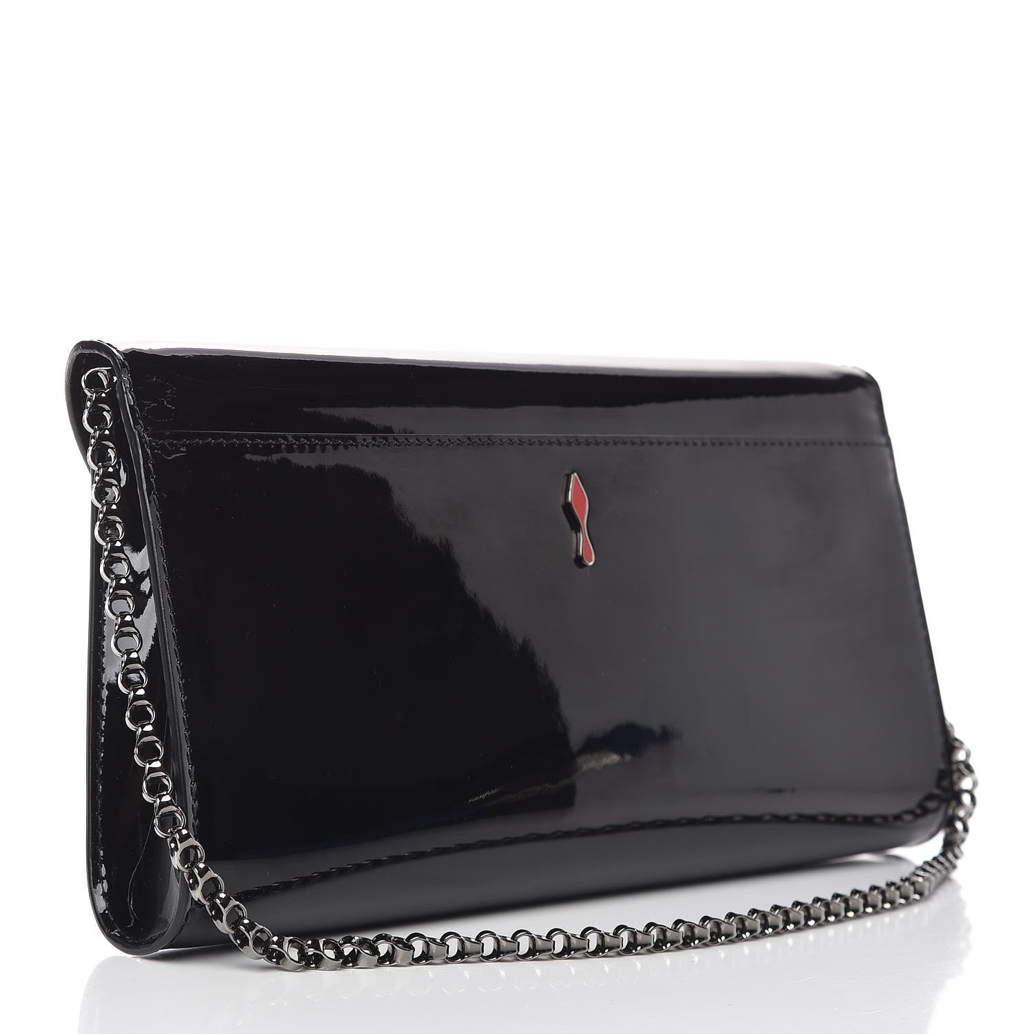 Christian Louboutin Patent Vero Dodat Clutch Black 3 of 10