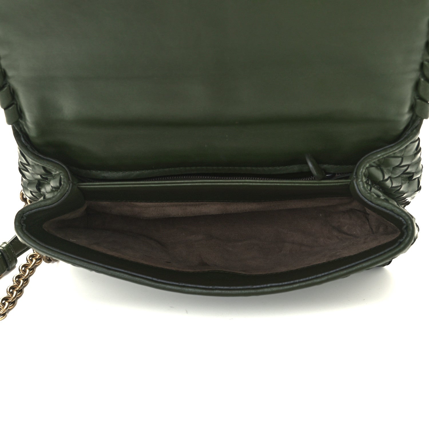 Bottega Veneta Nappa Intrecciato Baby Olimpia Shoulder Bag Moss 5 of 10