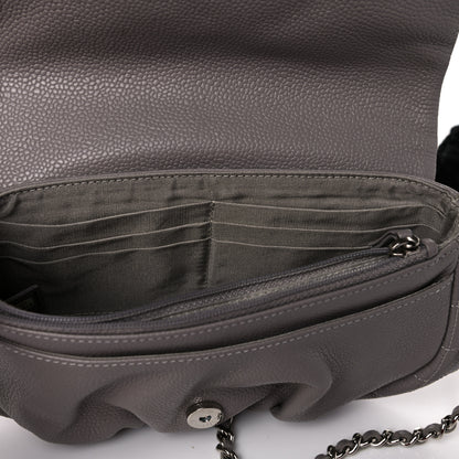 Chanel Caviar Half Moon Wallet On Chain WOC Light Grey 11 of 12