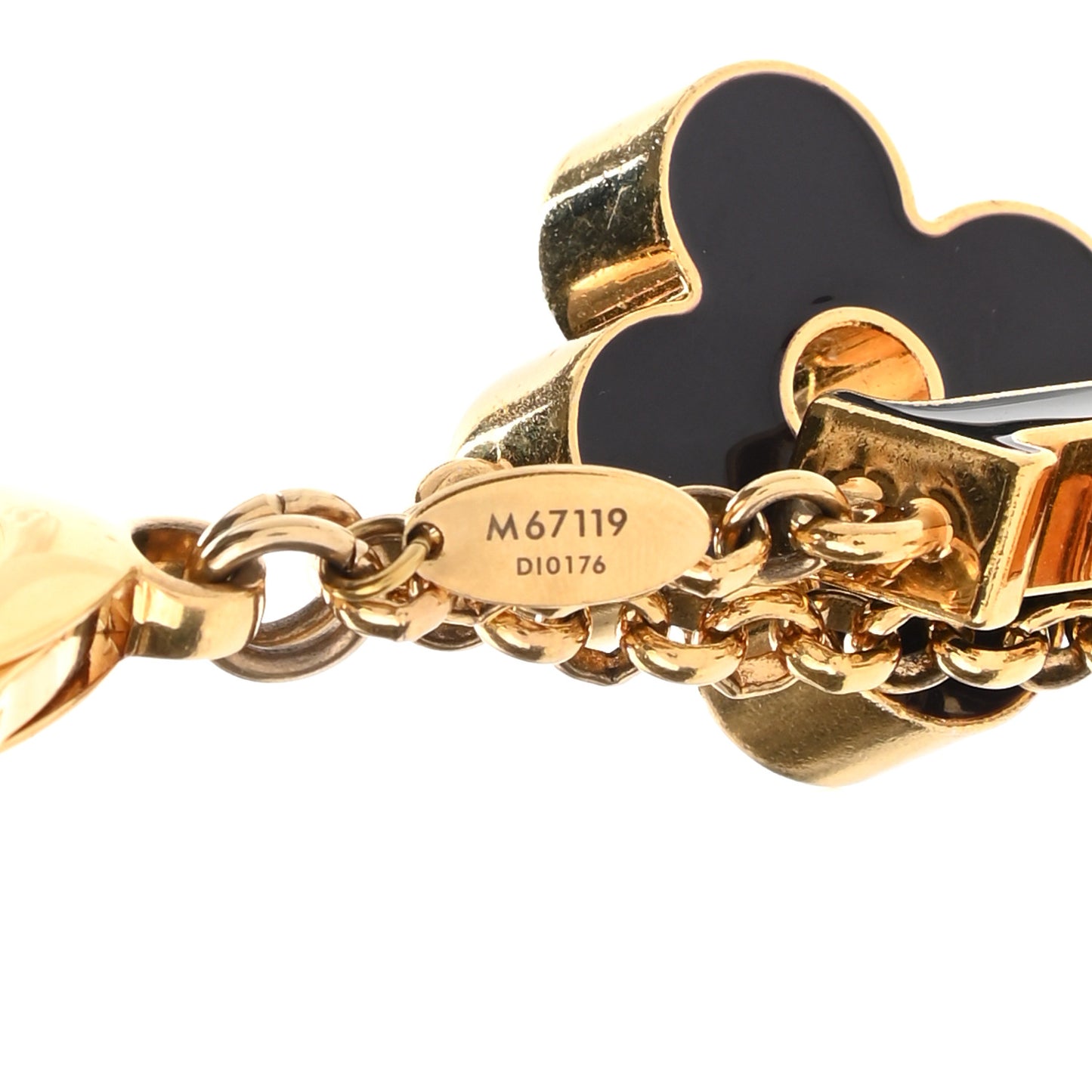 Fleur De Monogram Bag Charm Dore
