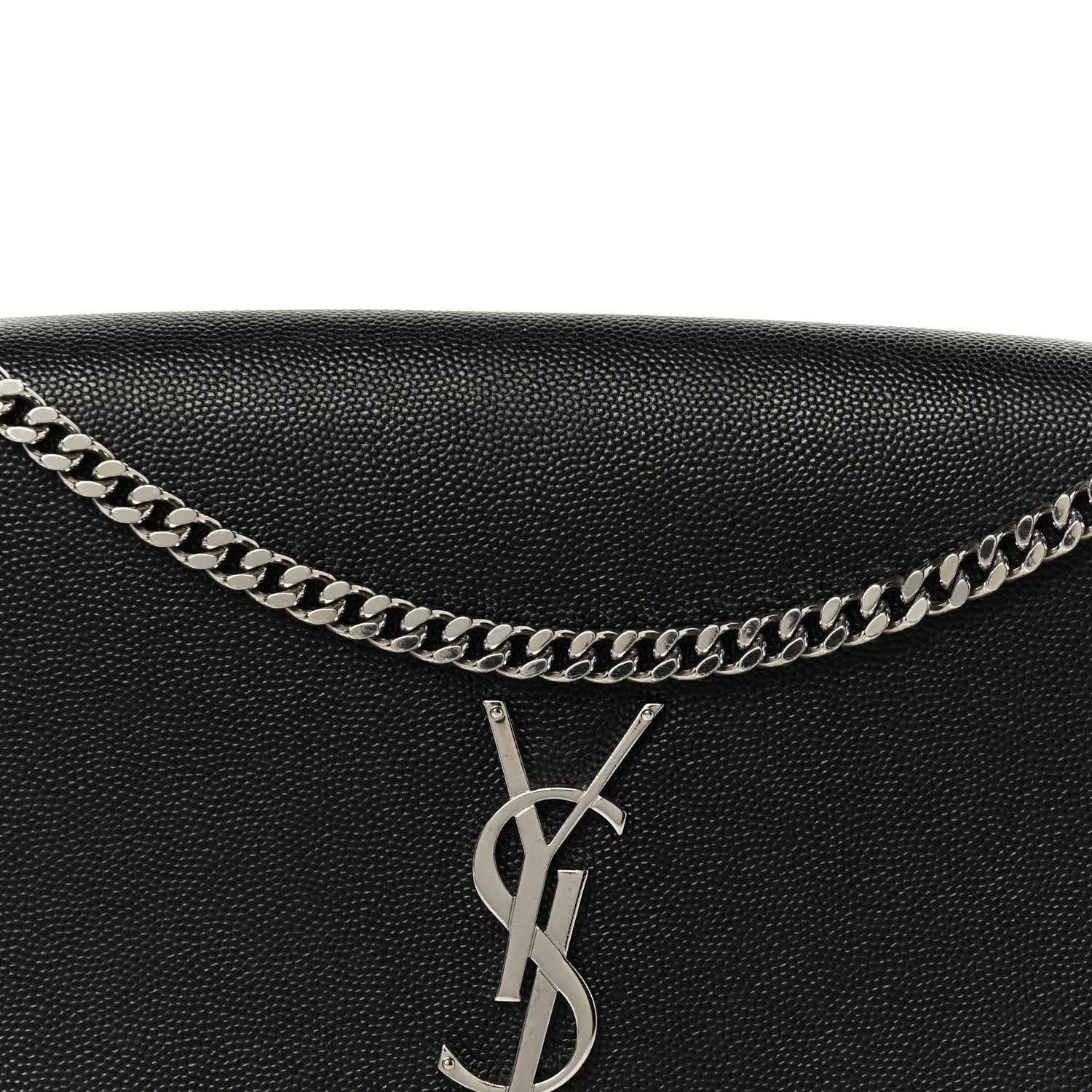 Saint Laurent Grain De Poudre Medium Classic Monogram Kate Tassel Satchel Black 9 of 11