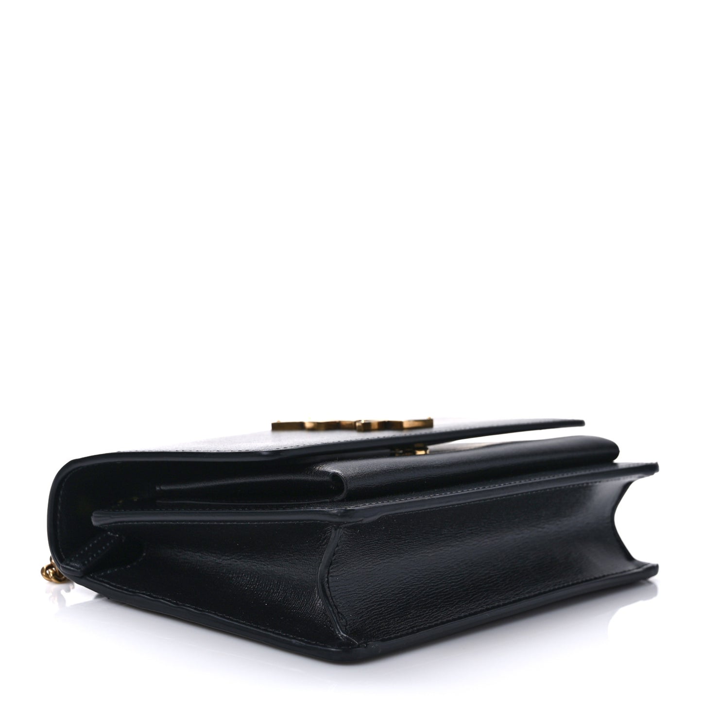 Calfskin Monogram Sunset Chain Wallet Black