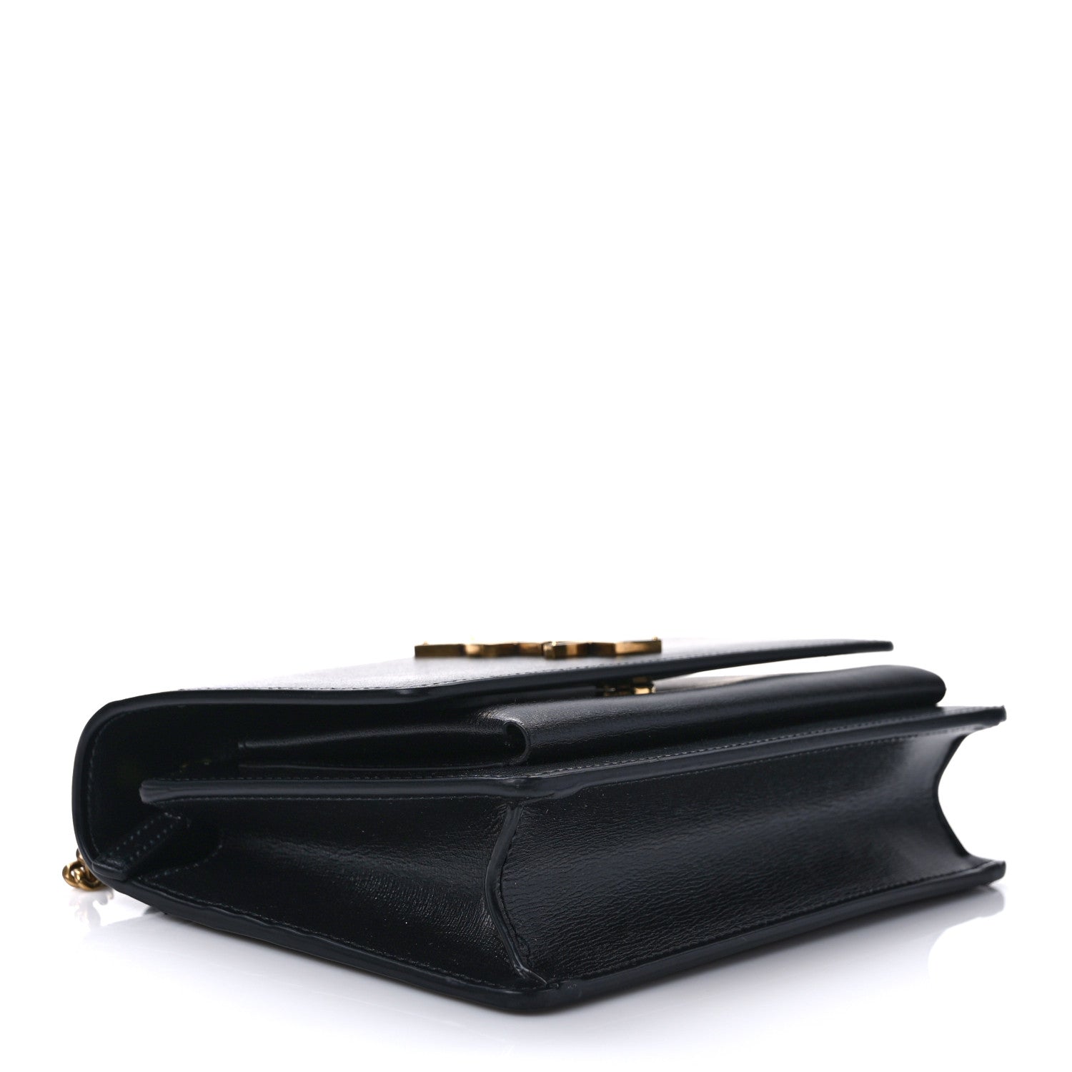 Saint Laurent Calfskin Monogram Sunset Chain Wallet Black 4 of 8