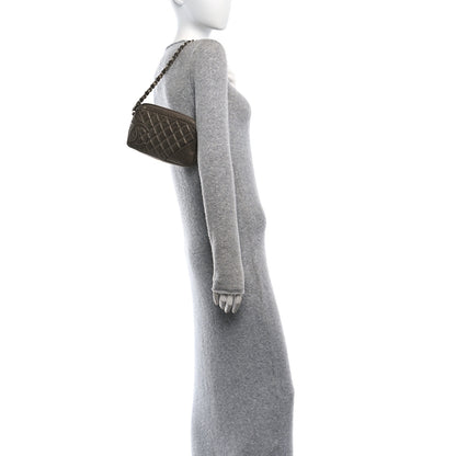 Chanel Metallic Aged Calfskin Quilted Cotton Club Pochette Bronze 2 of 10