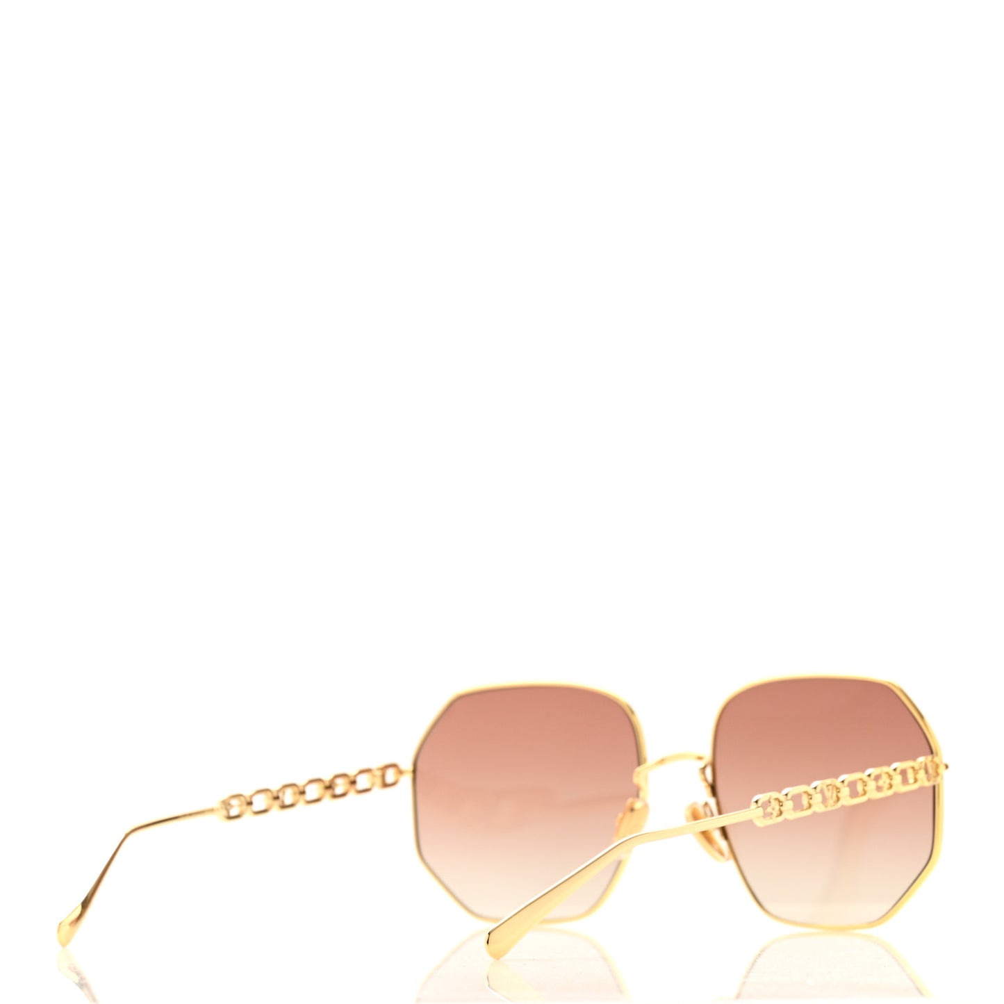 Metal My LV Chain Round Sunglasses Z1650W Gold