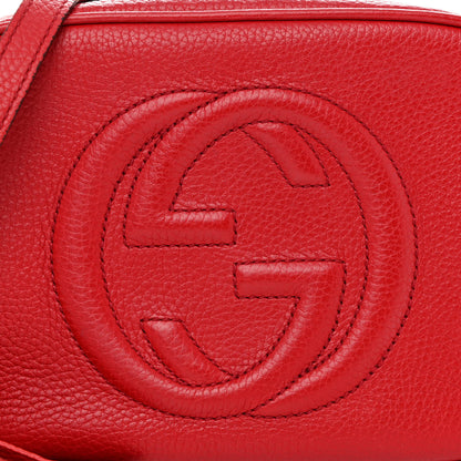 Gucci Pebbled Calfskin Small Soho Disco Bag Tabasco Red 8 of 11