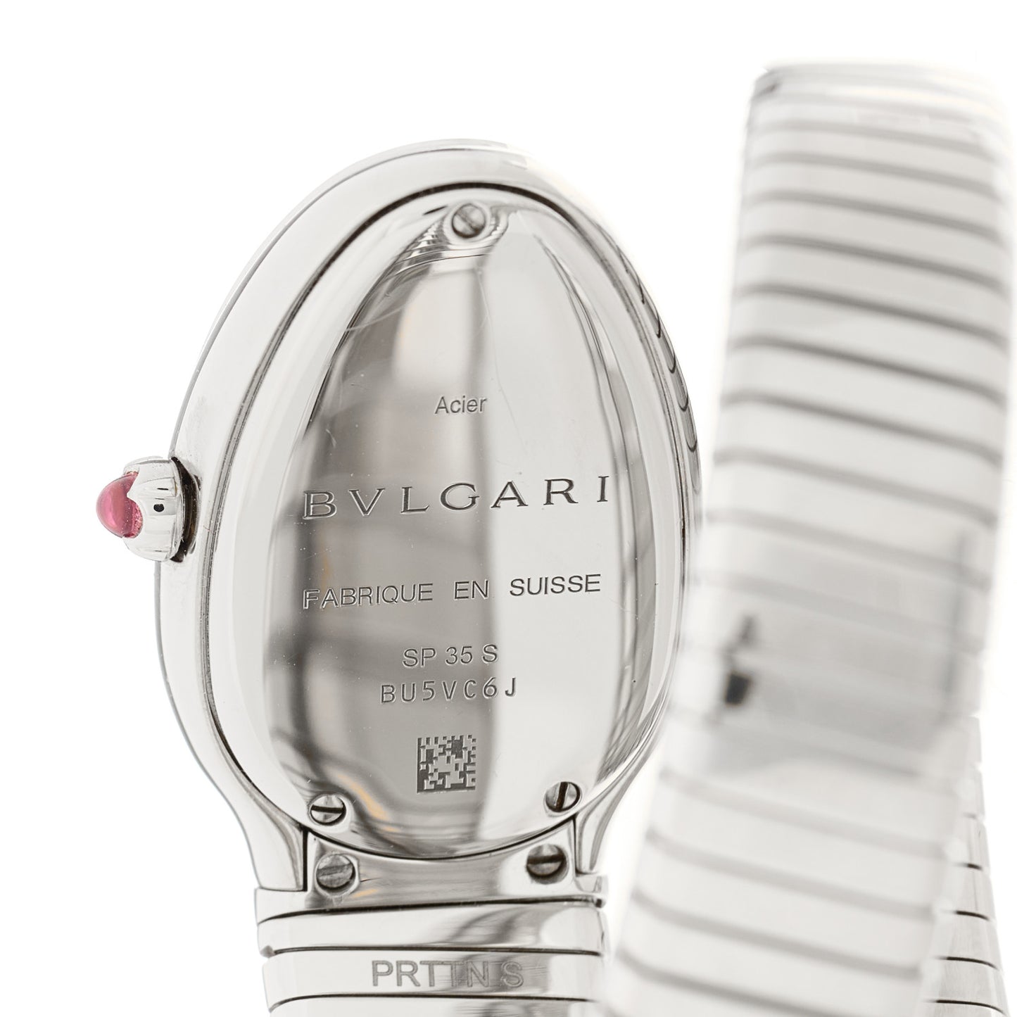 Stainless Steel 35mm Serpenti Tubogas Quartz Watch