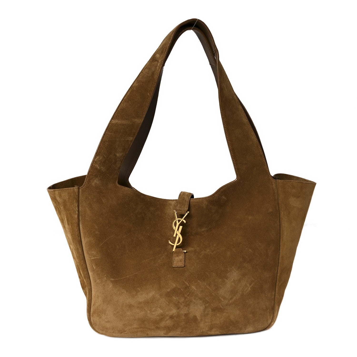 Saint Laurent Suede Bea Tote Golden Leaf 8 of 10