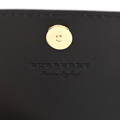 Burberry Derby Calfskin House Check Wallet On Chain Black 6 of 9