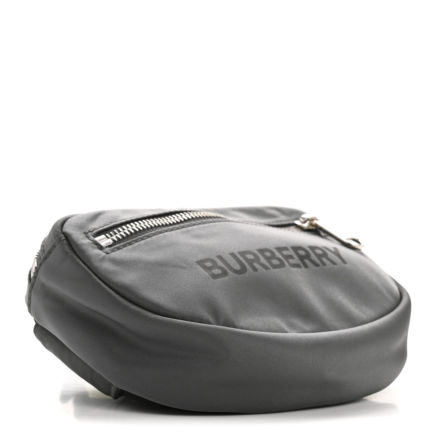 Econyl Logo Print Small Cannon Bum Bag Charcoal Grey