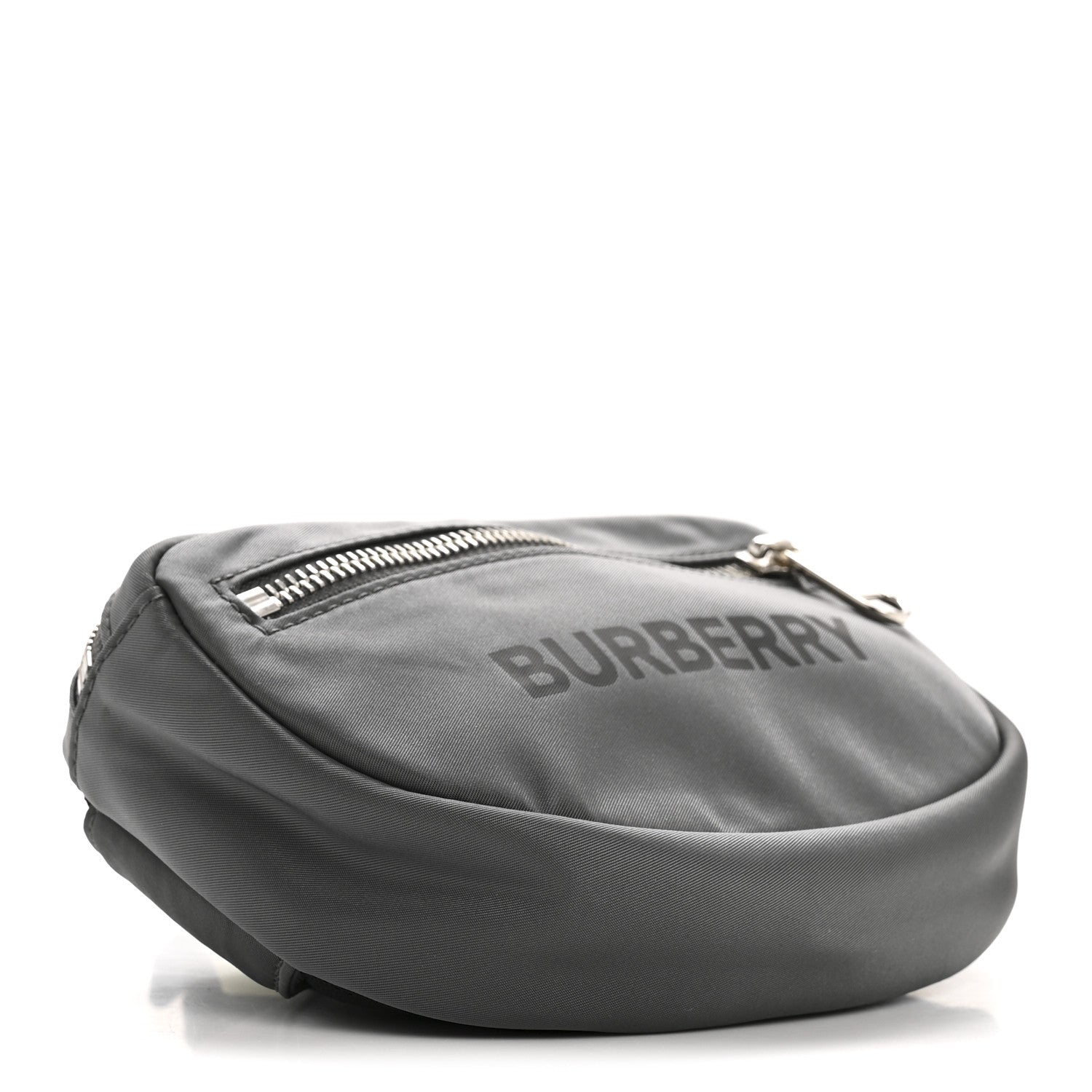 Burberry Econyl Logo Print Small Cannon Bum Bag Charcoal Grey 4 of 12