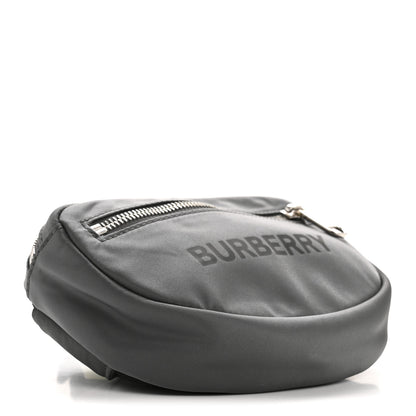 Burberry Econyl Logo Print Small Cannon Bum Bag Charcoal Grey 4 of 12