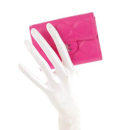 Chanel Caviar Quilted Flap Card Holder Wallet Fuchsia 2 of 7