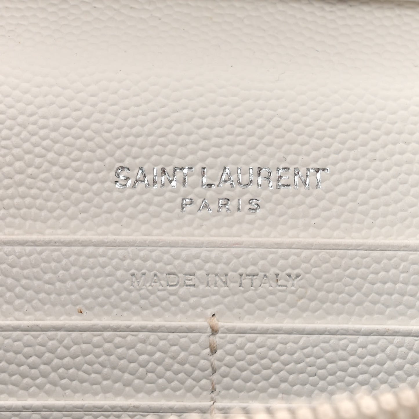 Grain De Poudre Matelasse Chevron Monogram Chain Wallet White