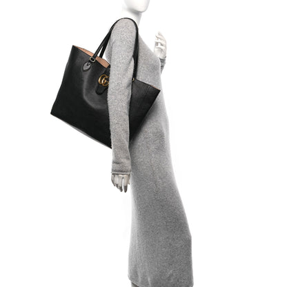 Gucci New Sakai Calfskin Lux Medium Dahlia Tote Black 2 of 11