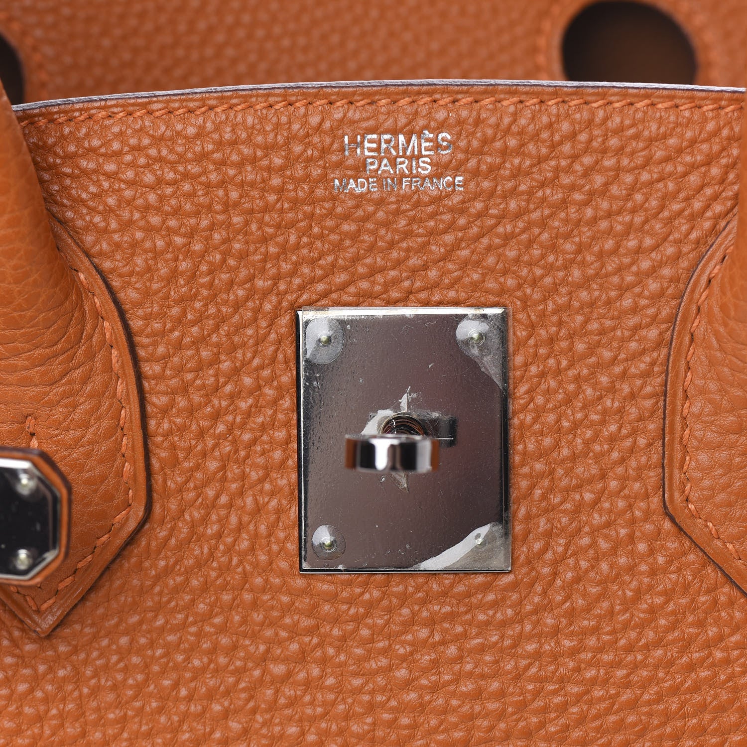 Hermes Togo Verso Birkin 30 Potiron Fauve 8 of 29