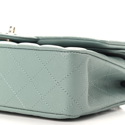 Chanel Caviar Quilted Medium Double Flap Green 8 of 8