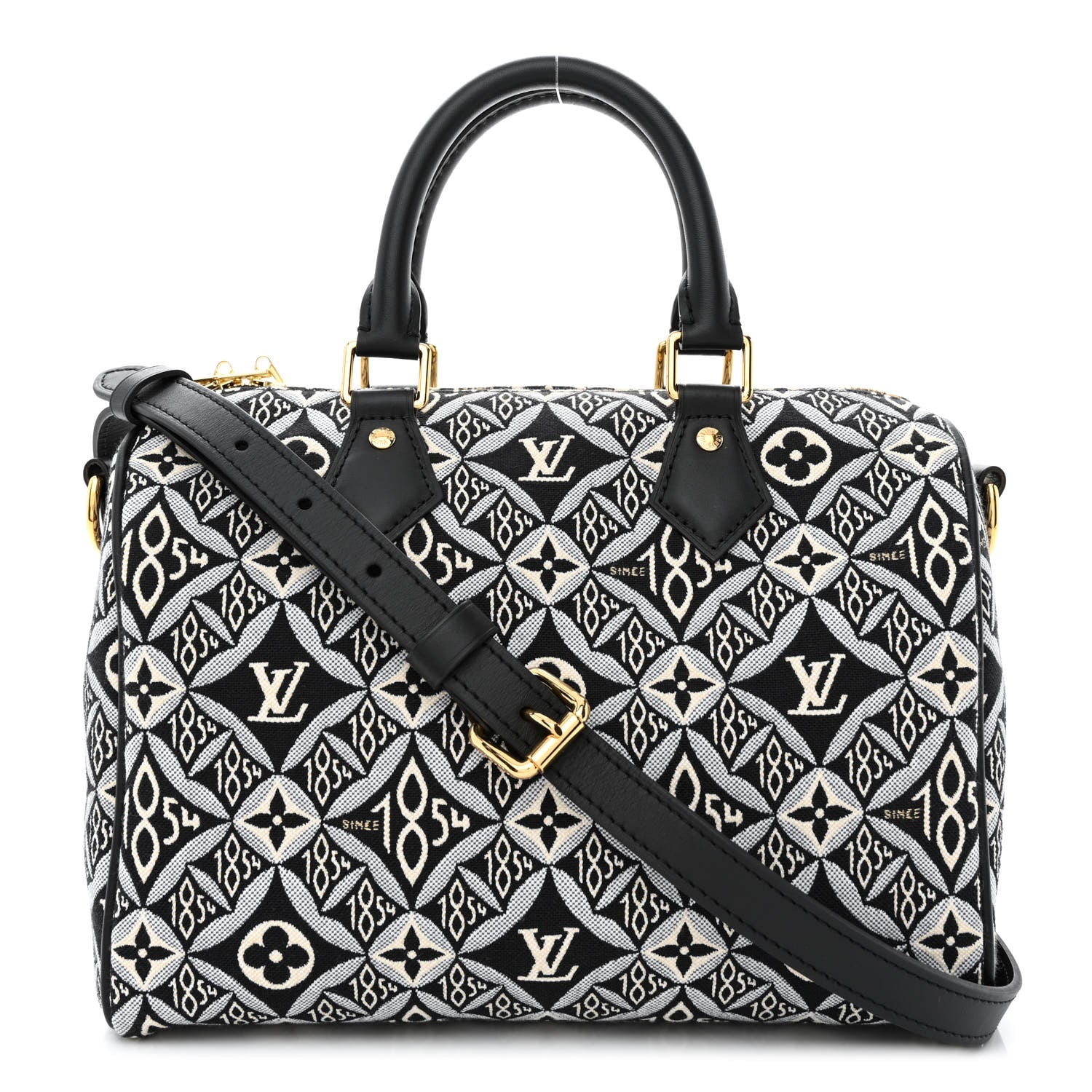 Louis Vuitton Jacquard Since 1854 Speedy Bandouliere 25 Grey 1 of 10