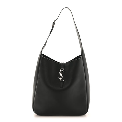 Saint Laurent Supple Calfskin Large Le 5 A 7 Soft Hobo Black 1 of 9