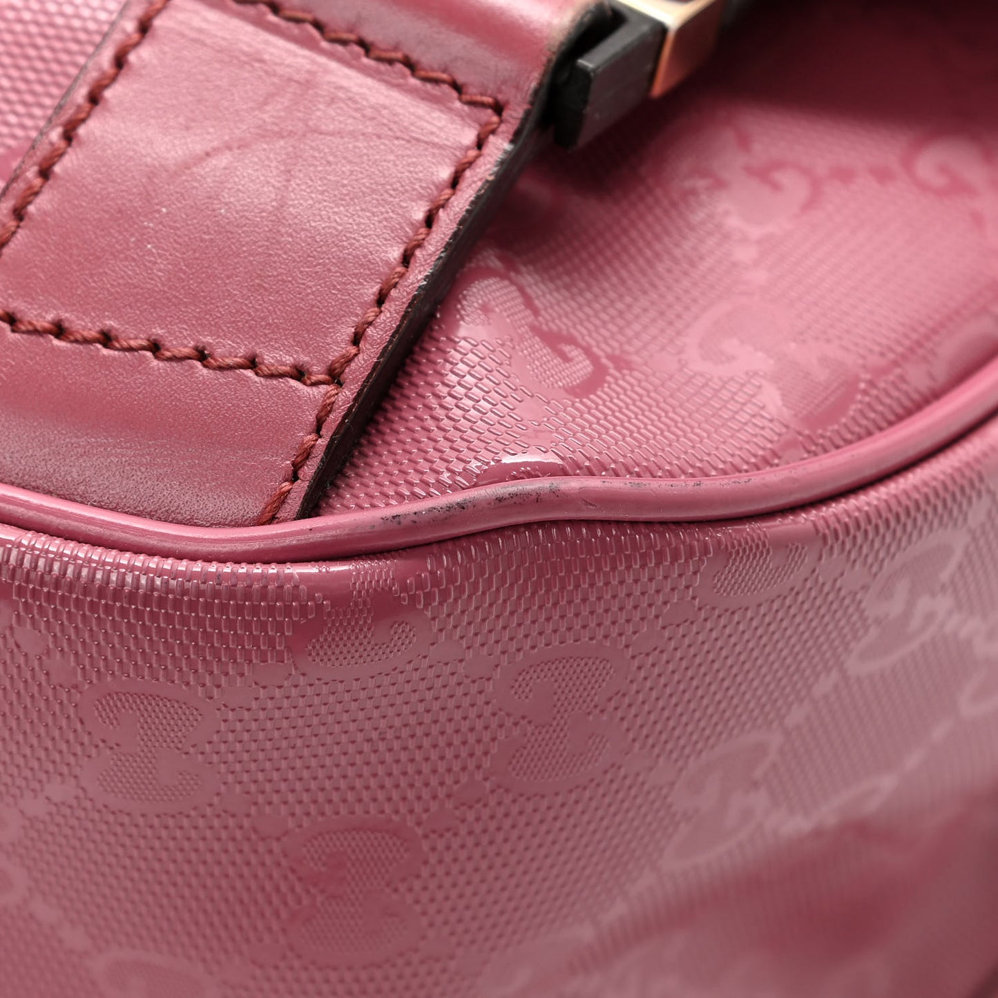 Imprime Monogram Medium Double Buckle Flap Messenger Bag Vintage Rose