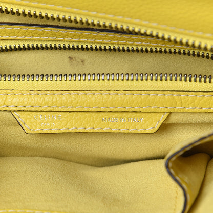Celine Drummed Calfskin Mini Luggage Citron 6 of 26
