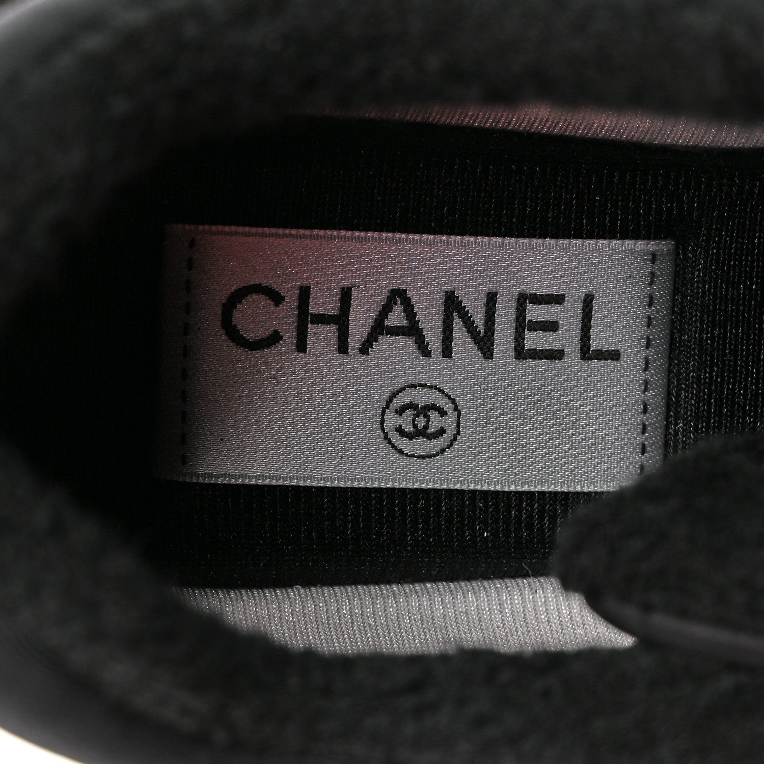 Chanel Nylon Calfskin Suede CC Sneakers 37 Black 7 of 8