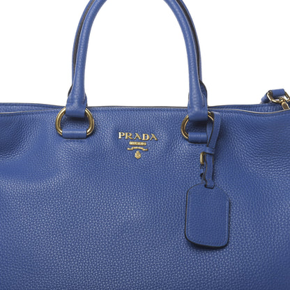 Prada Vitello Phenix Tote Azzurro 9 of 11