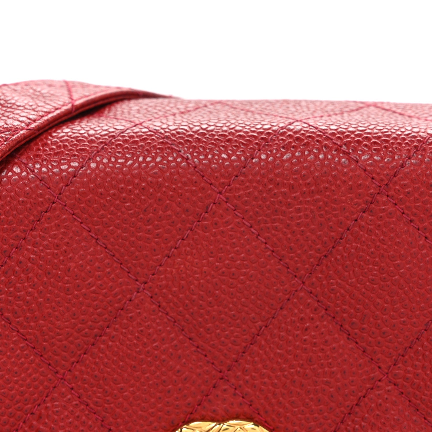 Chanel Caviar Quilted Shoulder Bag Red 9 of 11