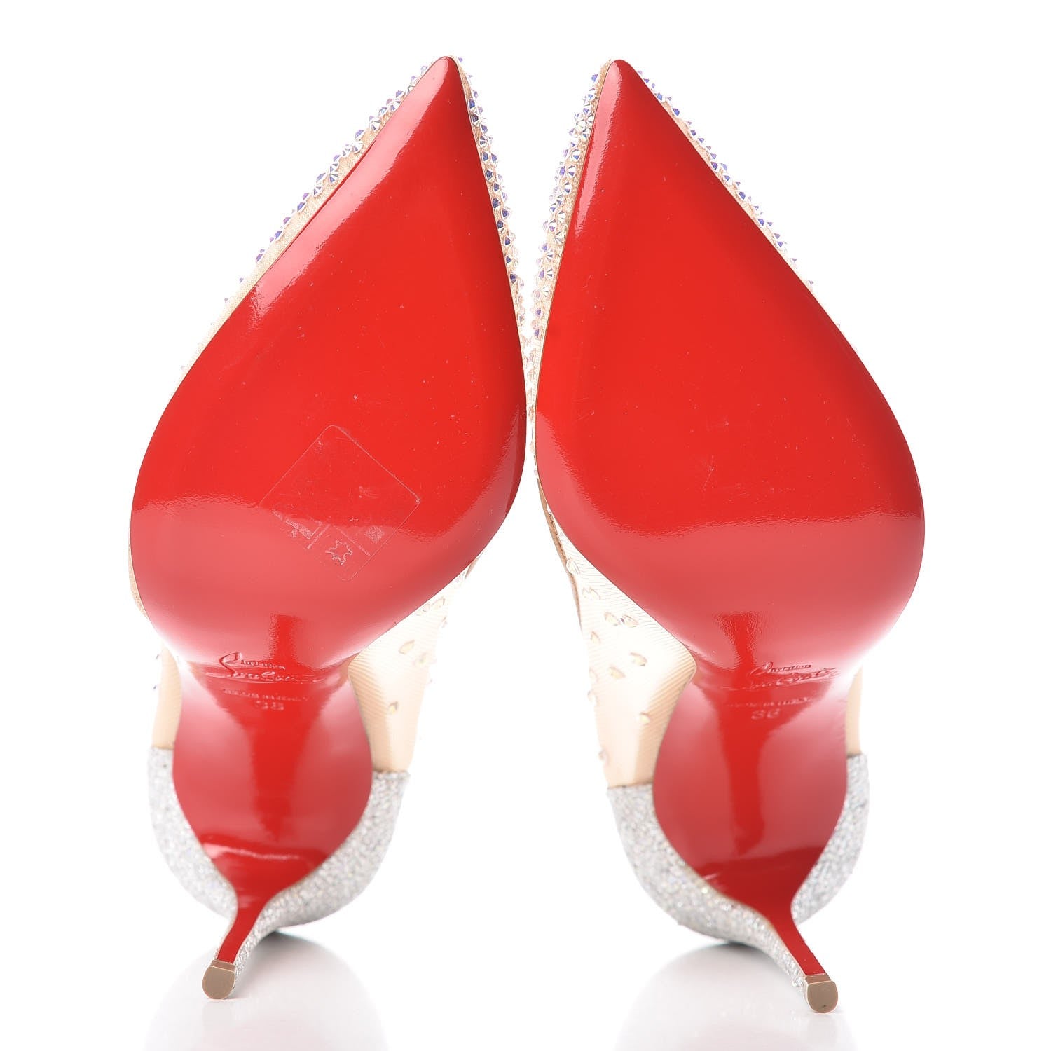 Christian Louboutin Crystal Strass Follies 100 Pumps 36 Crystal 5 of 9