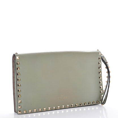 Valentino Garavani Nappa Rockstud Wristlet Clutch Green Tea Sorbet 3 of 12