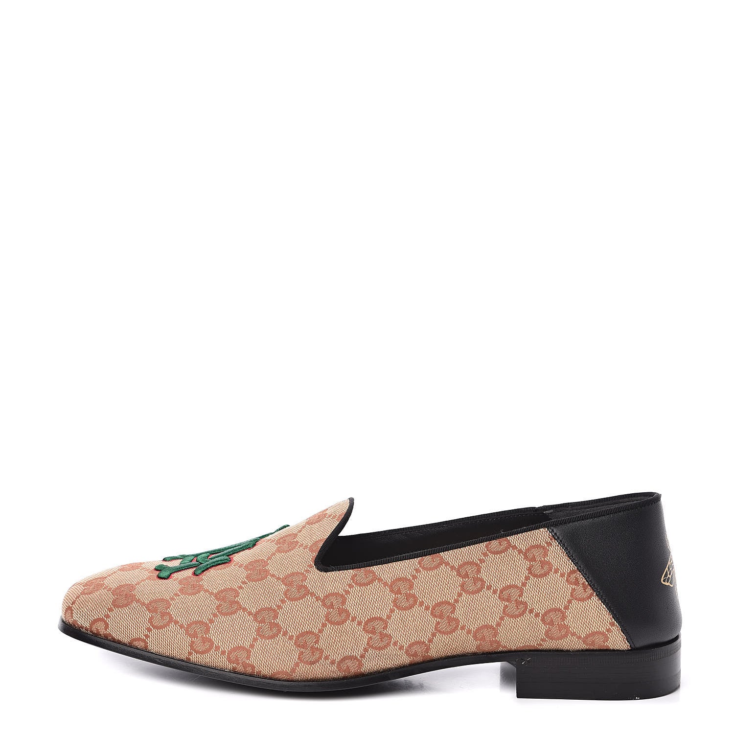 Gucci X MLB GG Monogram LA Dodgers Embroidered Mens Loafers 9 Beige Ruggine Black 1 of 8