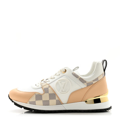 Louis Vuitton Calfskin Damier Azur Run Away Sneakers 38 White 1 of 8