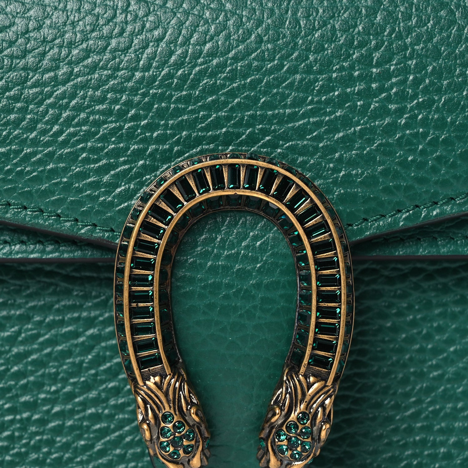 Gucci Dollar Calfskin Crystal Mini Dionysus Top Handle Bag Emerald 8 of 11