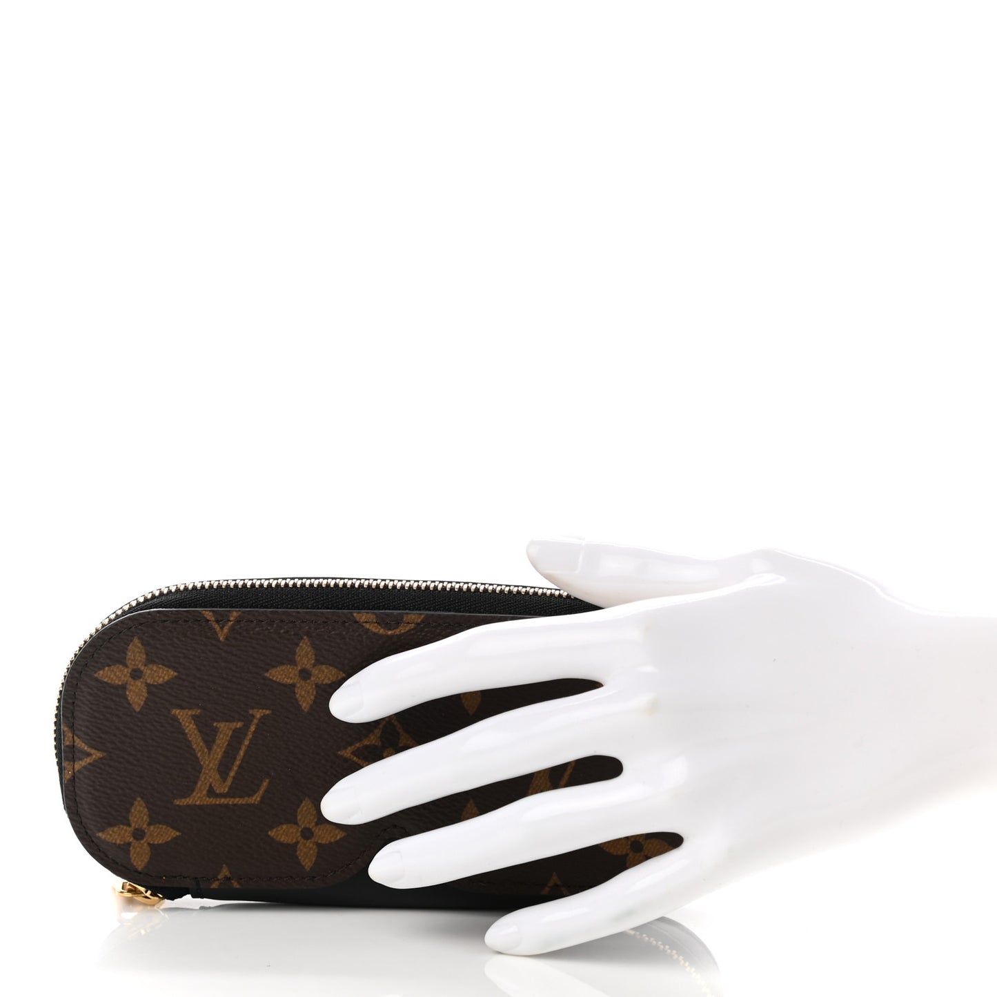 Monogram Emilie Zippered Sunglasses Case Black