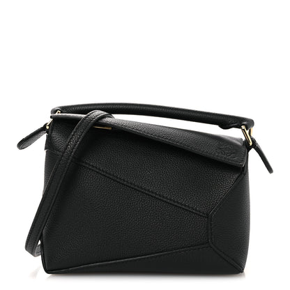 Loewe Soft Grained Calfskin Mini Puzzle Edge Bag Black 1 of 9
