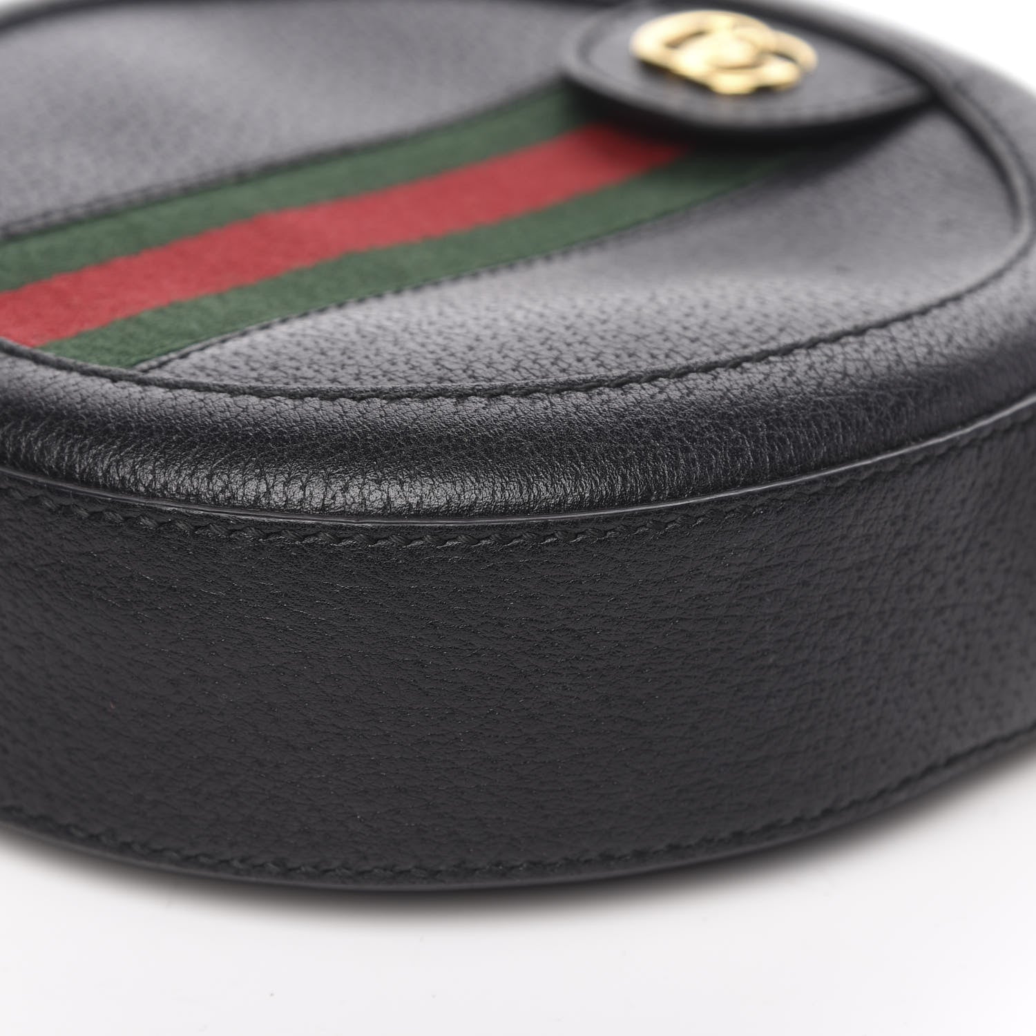 Gucci Grained Calfskin Web Mini Ophidia Round Shoulder Bag Black 11 of 11
