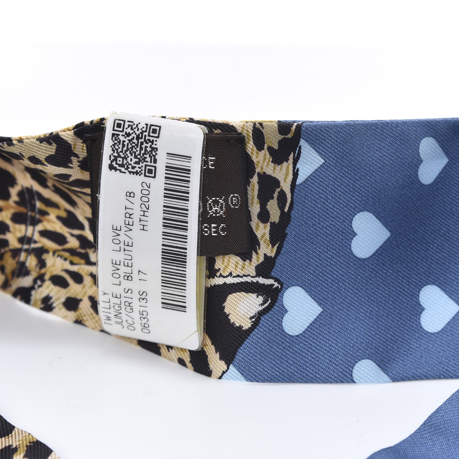 Hermes Silk Jungle Love Twilly Gris Bleuete Vert 2 of 4