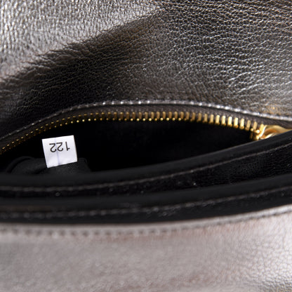 Miu Miu Metallic Goatskin Madras Crossbody Bag Chrome 9 of 12