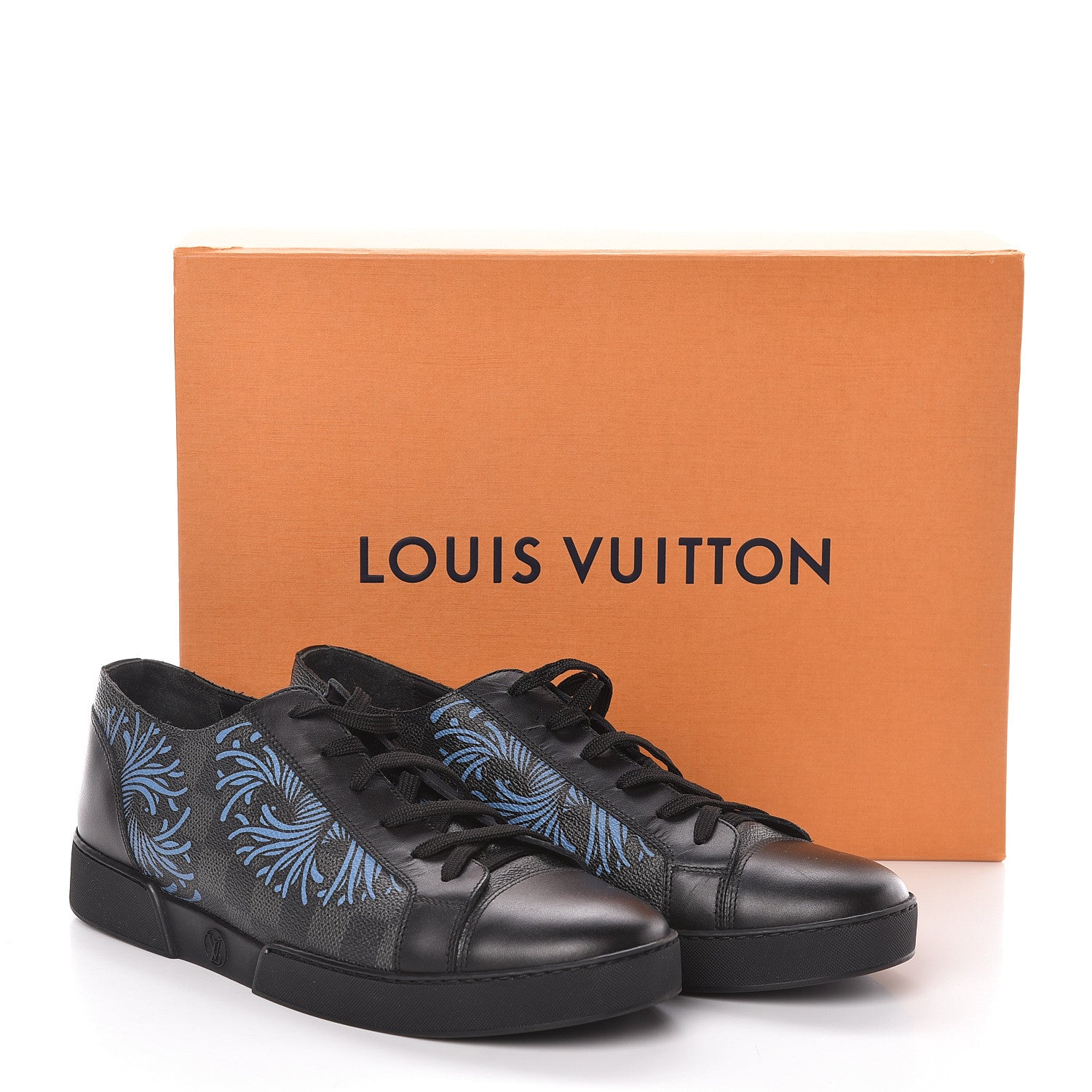 Louis Vuitton Damier Graphite Rope Sneakers 7.5 Blue 8 of 8