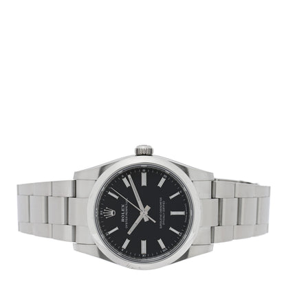 Rolex Stainless Steel 34mm Oyster Perpetual Watch Bright Black 124200 2 of 4